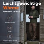 Lifestylebild leichte beheizbare Magnetar Heat Weste für Outdoor, Arbeit und Alltag, kabellose Wärme bei kalten Temperaturen