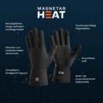 Produktfoto beheizbare Magnetar Heat Handschuhe mit rutschfestem Griff, Touchscreen-Fingerspitzen, wind- und wasserabweisend, outdoor geeignet