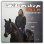 Lifestylebild einer leichten beheizten Magnetar Jacke für Damen beim Reiten, ideal für Outdoor Aktivitäten, Arbeit und tägliche Nutzung
