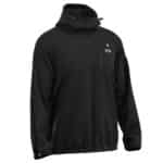 Product photo of a black Magnetar heated jacket with hood, full zipper and softshell fabric for cold outdoor work and daily use